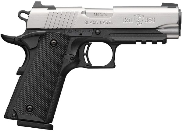 BROWNING 1911-380 380ACP SS 3.6" RAIL#