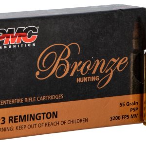 PMC 223SP Bronze  223Rem 55gr Pointed Soft Point 20 Per Box/10 Case