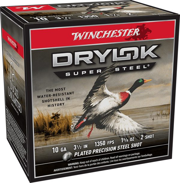 Winchester Ammo XSC102 Drylok Super Steel Magnum 10Gauge 3.50" 1 5/8oz 2Shot 25 Per Box/10 Case