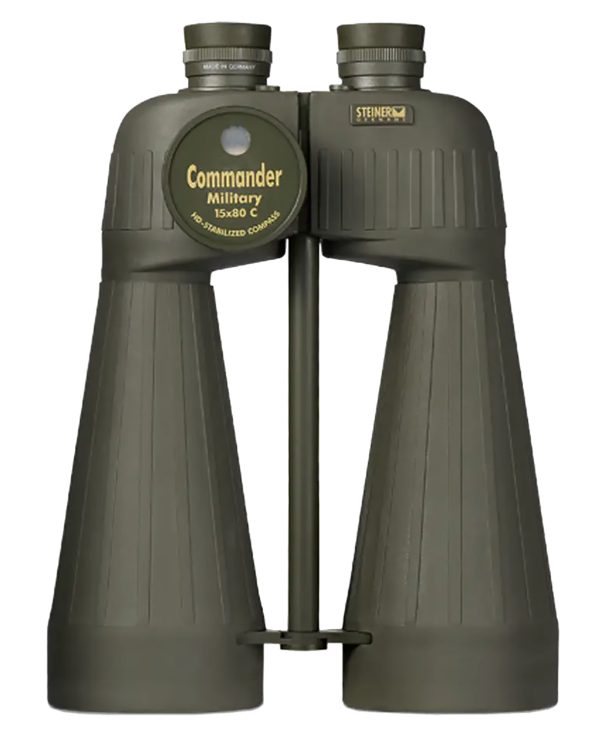 Steiner 2693 M1580 Reticle & Compass 15x80mm Range Finding Reticle Floating Prism Sports-Auto Focus, OD Green Makrolon w/Rubber Armor Features Compass