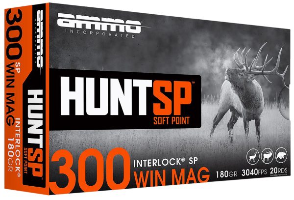Ammo Inc 300WM10SPA20 Hunt  300Win 180gr Soft Point 20 Per Box/10 Case