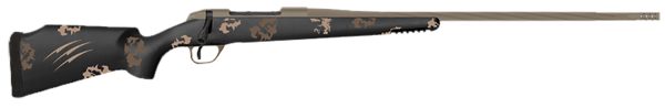 Fierce Firearms TWTROG7PRC22BS Twisted TI Rogue 7mm PRC 22" Black Cerakote Steel Threaded Barrel, Drilled & Tapped Titanium Receiver, LR Negative Comb Sonora Ambush Camo Carbon Fiber Stock