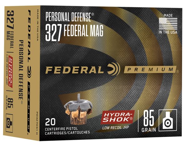 Federal PD327HS1H Hydra-Shok  327Federal Mag 85gr Jacketed Hollow Point 20 Per Box/10 Case