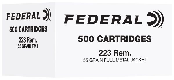 Federal FC223F500   223Rem 55gr Full Metal Jacket 500 Per Box/2 Case