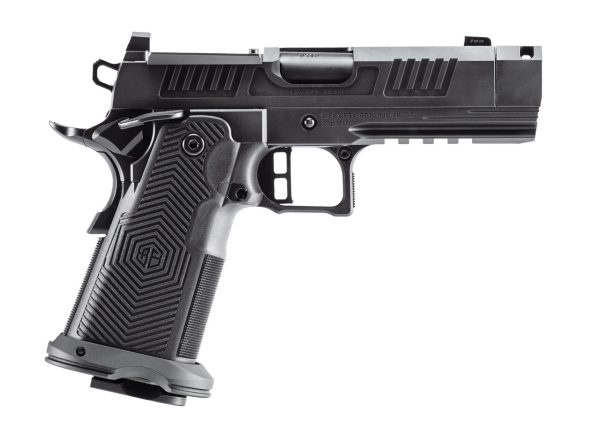 Alpha Foxtrot AA39X1QIG-XDBK19 AF1911 Romulus Compact Frame 9mm Luger 20+1 3.50" Black DLC Threaded Compensated Barrel, Black DLC Stainless Steel Optic Ready/Serrated Slide, Black DLC Stainless Steel