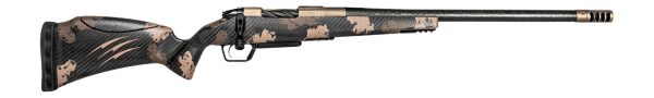 Fierce Firearms RIVSCX65PRC20BDS Carbon Rival XP 2.0 6.5 PRC 20" Smoked Bronze Cerakote Spiral Fluted Stainless Steel Barrel & Drilled & Tapped Receiver, Desert Shadow Camo Adj Comb Carbon Fiber Stock