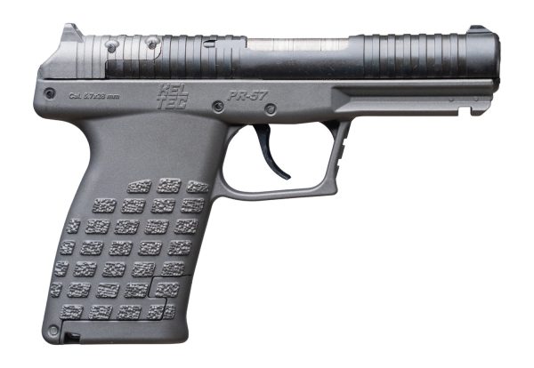 Kel-Tec PR57TNG PR-5.7  Compact Frame 5.7x28mm 20+1 4" Stainless Steel Rotary Barrel, Black Optic Ready/Serrated Slide, Tungsten Gray Frame & Textured Grip