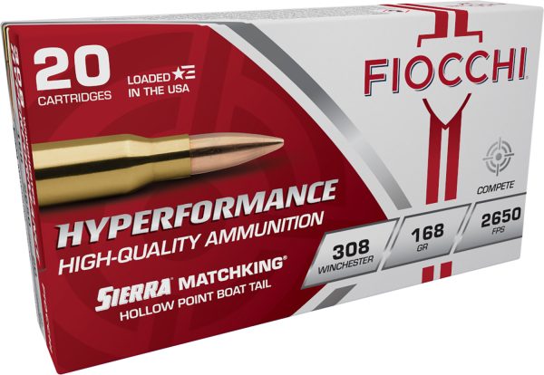 Fiocchi 308MKB Hyperformance Compete 308Win 168gr Sierra MatchKing BTHP 20 Per Box/10 Case