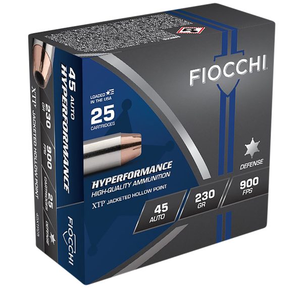 Fiocchi 45XTP25 Hyperformance  45ACP 230gr Hornady XTP Hollow Point 25 Per Box/20 Case