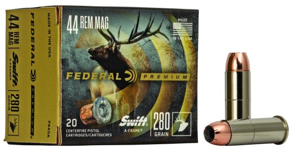 Federal P44SA Premium  44RemMag 280gr Swift A Frame 20 Per Box/10 Case