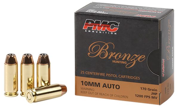 PMC 10B Bronze  10mmAuto 170gr Jacketed Hollow Point 25 Per Box/20 Case
