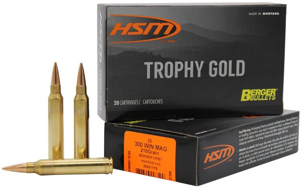 82378.jpg HSM 300WM210VLD Trophy Gold Extended Range 300 Win Mag 210 gr Berger Hunting VLD Match 20 Per Box/ 20 Case