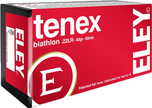 ELEY TENEX BIATHLON 22LR 40GR - FLAT NOSE 50RD 100BX/CS