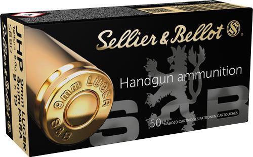 S&B 9MM LUGER 124GR JHP - 50RD 20BX/CS
