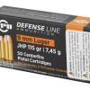 PPU 9MM JHP 115GR 50/1000