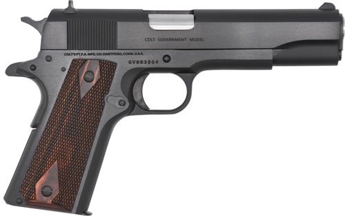 COLT GOVERNMENT 1911 45ACP 5" - 7RD BLUED ROSEWOOD