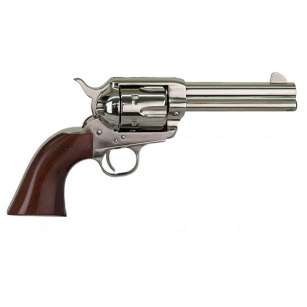 Cimarron Firearms Pistolero Nickel Handgun .22 LR 10rd Capacity 4.75" Barrel Wood Grips
