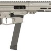 CMMG 99A68A2TNG Dissent MKGS 9mm Luger 33+1 6.50", Tungsten Gray Rec, Picatinny Brace Adapter, 5.50" M-LOK Handguard, Left Side Charging Handle, Zeroed Linear Comp, TriggerTech Trigger