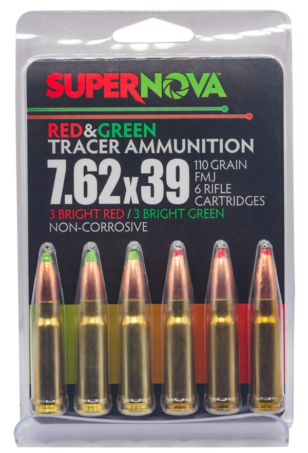 levenstokes@yahoo.com Supernova PMSN762MP Green/Red Tracer 7.62x39mm 110gr Full Metal Jacket 6 Per Box/60 Case