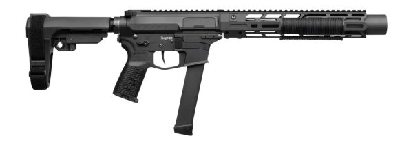 CMMG 99A6832-AB Zeroed Banshee MkGs 9mm Luger 33+1 6.50" Black Nitride Threaded Barrel, Black Armor Cerakote Aluminum Receiver w/Picatinny Rail, M-LOK Handguard, Black Polymer CMMG RipBrace, CMMG Zero