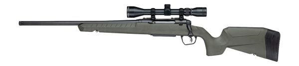 Savage Arms 33186 XP 243 Win 4+1 20" Matte Black Carbon Steel Threaded Barrel & Drilled & Tapped Receiver, OD Green Synthetic Fixed w/Pistol Grip Stock, 3-9x40mm Duplex Scope, Left Hand