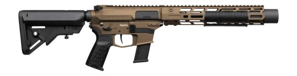 CMMG 45AEA92-MB Banshee MkG 45 ACP 13+1 6.50" Black Nitride Threaded Barrel, Midnight Bronze Cerakote Aluminum Receiver w/Picatinny Rail, M-LOK Handguard; Black Polymer B5 Bravo Stock, CMMG Zeroed Gri