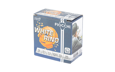 FIOCCHI WHITE RINO 12GA #7.5 25/250