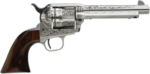 TF UBERTI 1873 CATTLEMAN 45LC 5.5 PHOTO ENGR WHT